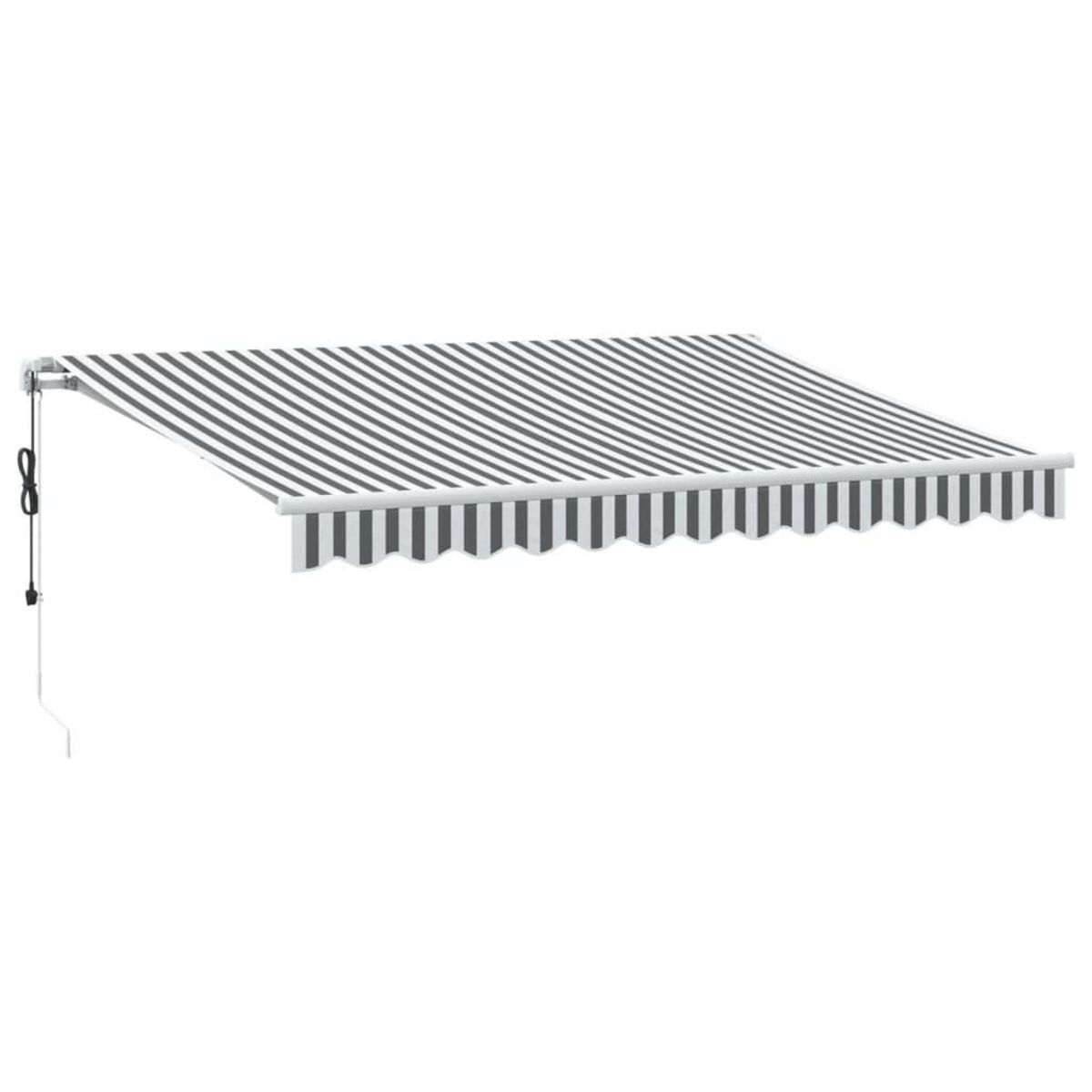 VIDAXL Auvent retractable automatique anthracite et blanc 350x250 cm