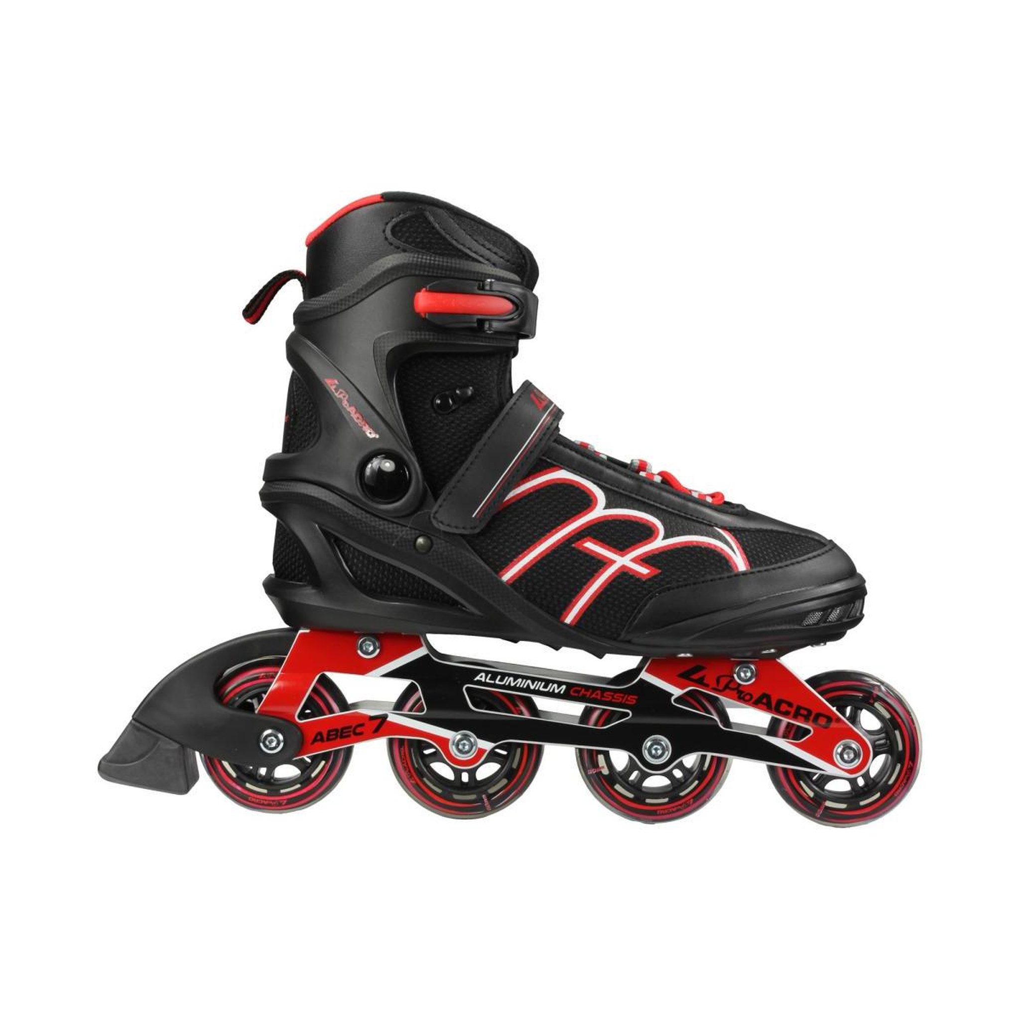Voir la diapositive 2 : Pro Acro Roller Fitness  adulte platine alu rouge T42