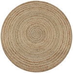 VIDAXL Tapis Jute tresse 150 cm rond