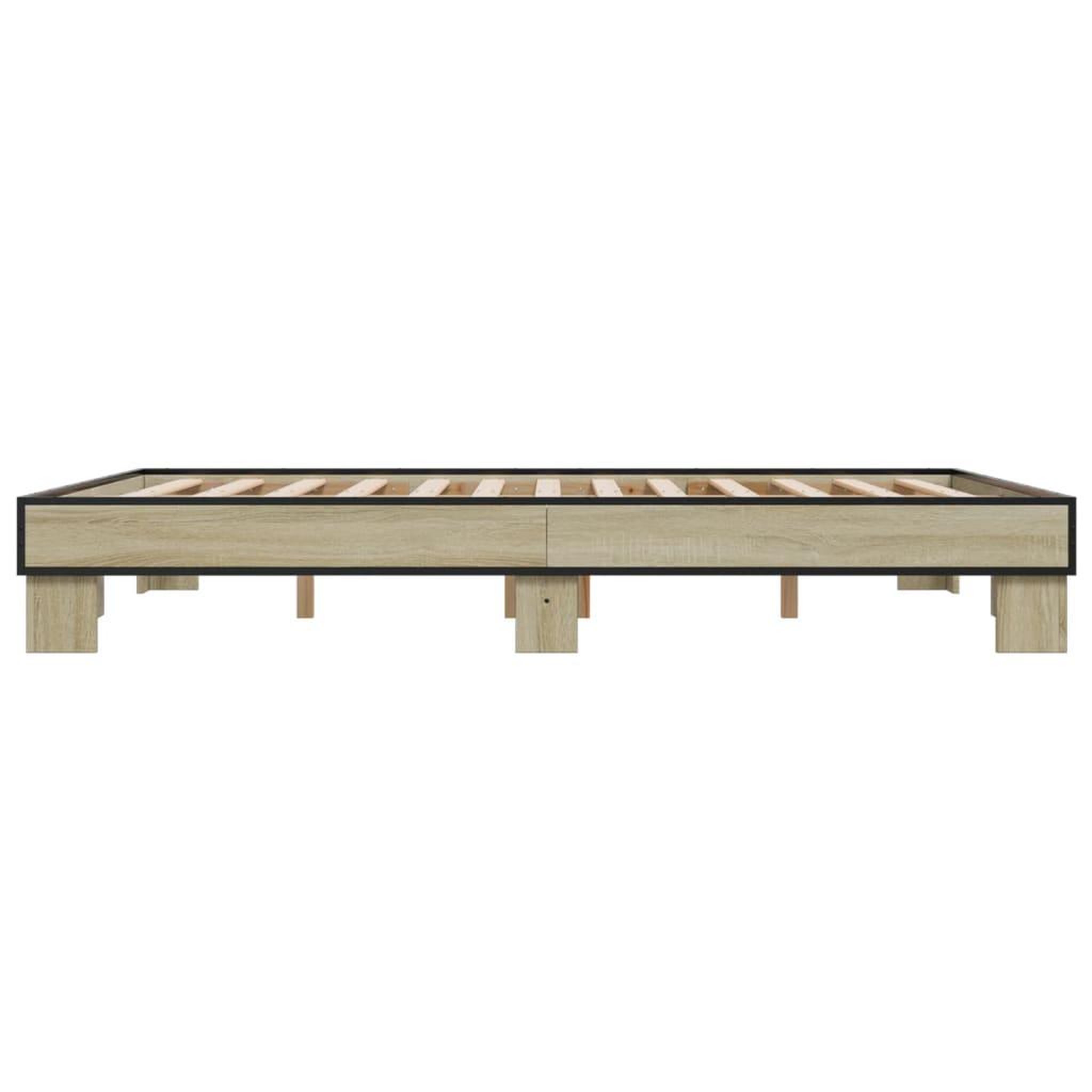 Voir la diapositive 5 : VIDAXL Cadre de lit sans matelas chene sonoma 150x200 cm