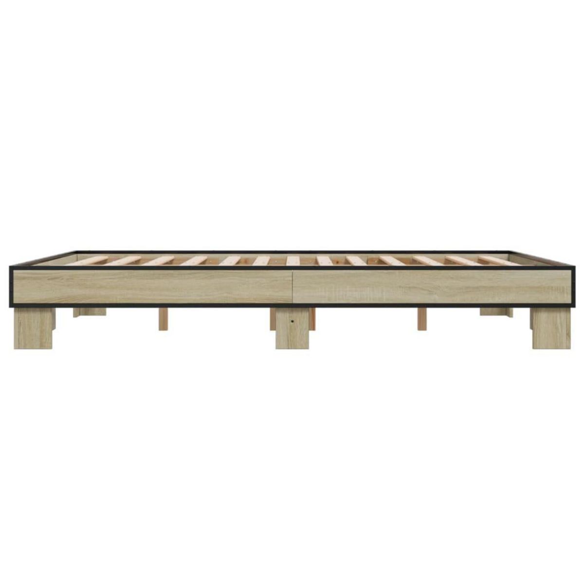 VIDAXL Cadre de lit sans matelas chene sonoma 150x200 cm