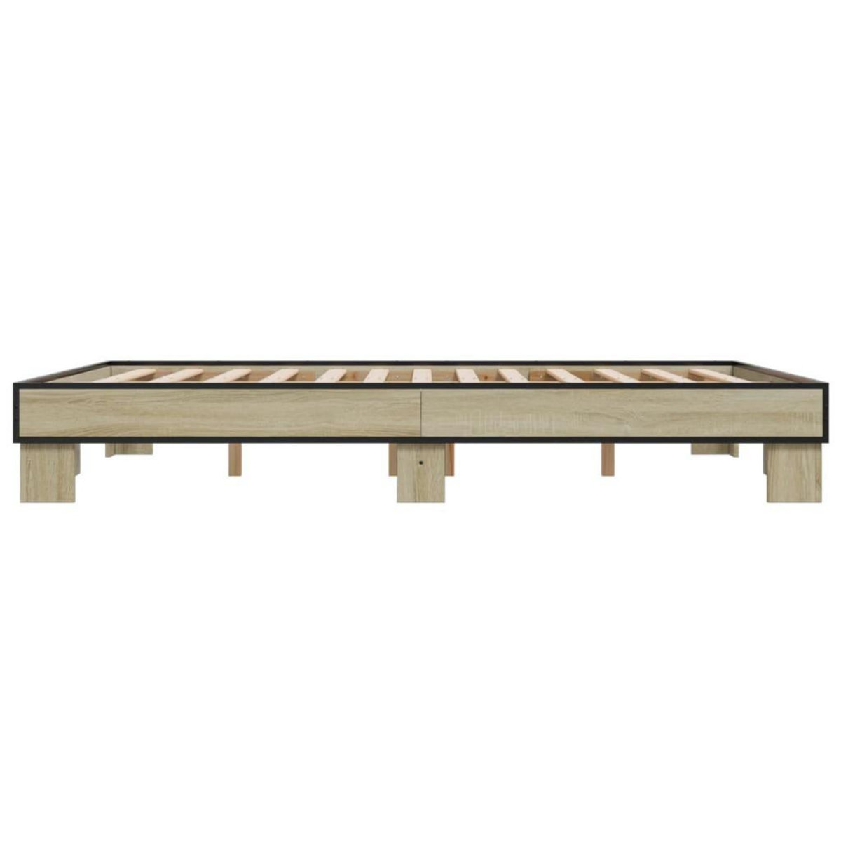 VIDAXL Cadre de lit sans matelas chene sonoma 150x200 cm
