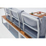 Voir la diapositive 3 : CONCEPT USINE Salon de jardin bas 5 places en aluminium gris et blanc FIRA
