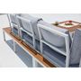 Voir la diapositive 3 : CONCEPT USINE Salon de jardin bas 5 places en aluminium gris et blanc FIRA
