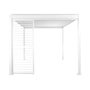 Voir la diapositive 3 : SWEEEK Pergola bioclimatique aluminium 4x3m + 3 persiennes 100cm lames orientables Triomphe