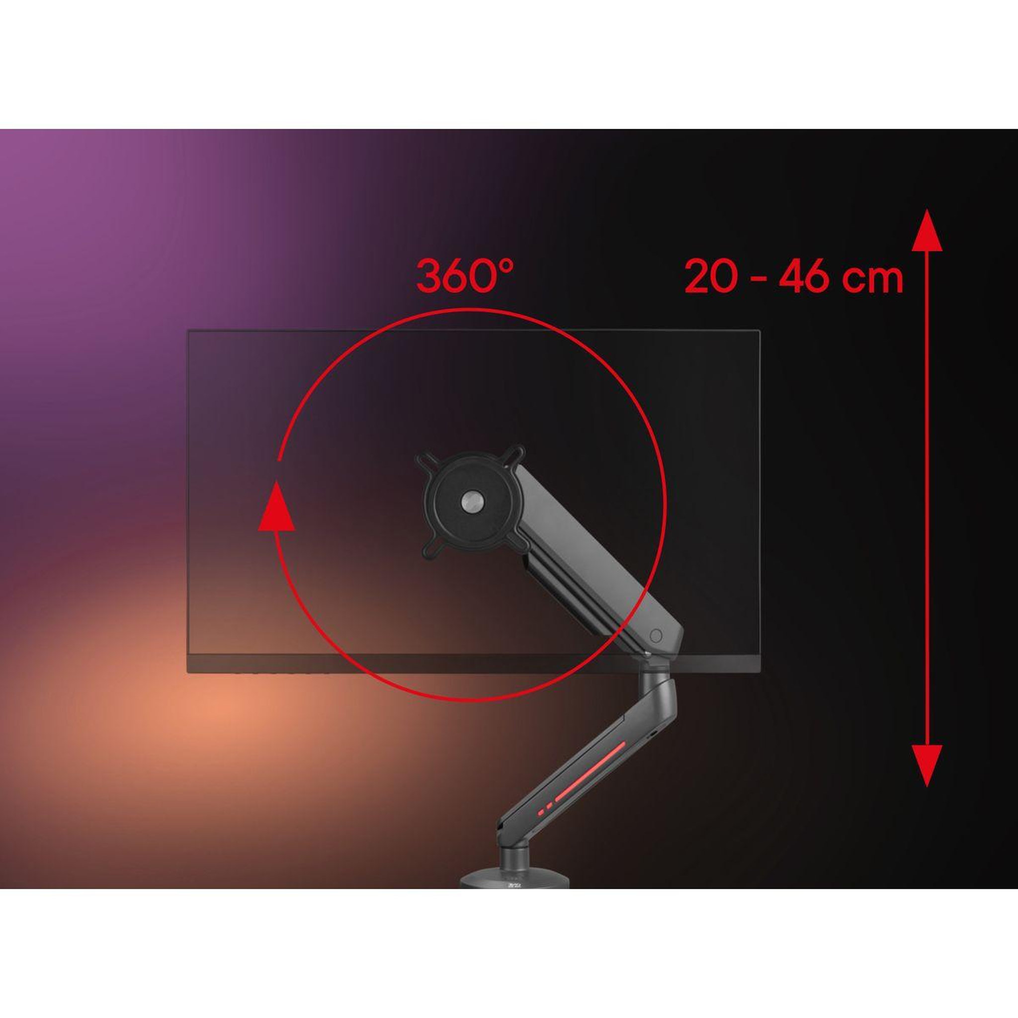 Voir la diapositive 4 : One For All Support écran pc écran 21/45'' noir rgb inclinable