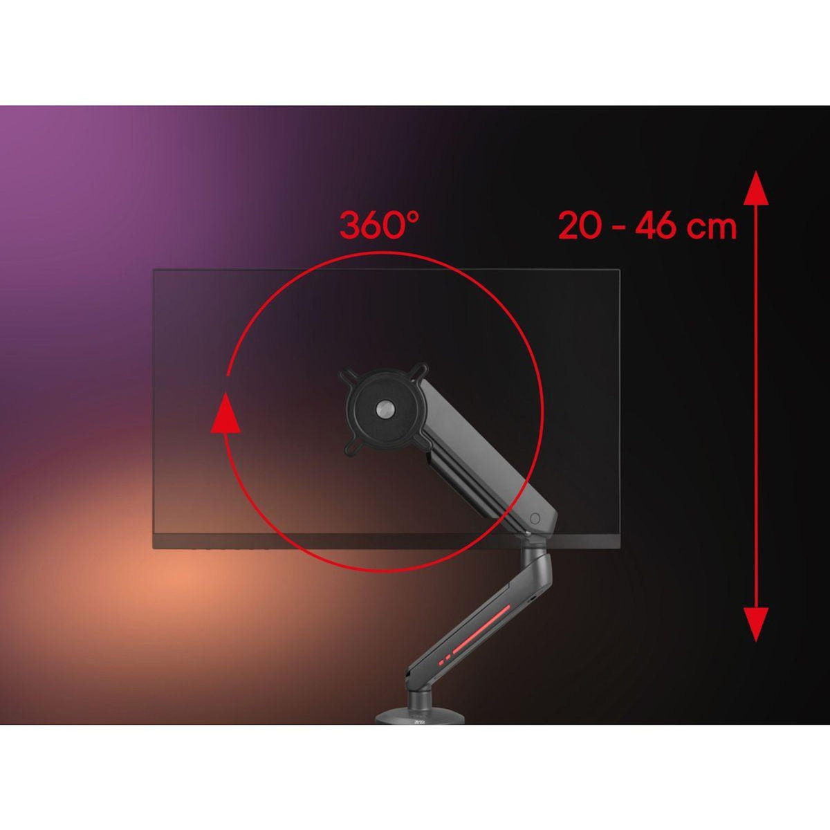 One For All Support écran PC écran 21/45'' noir RGB inclinable