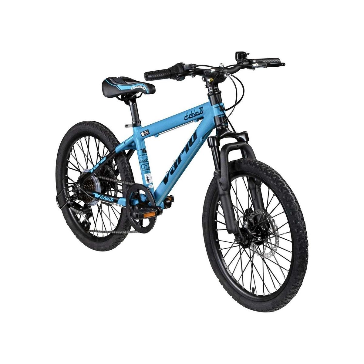 Vélo enfant (120/140 cm) - VTT 20'' VARIO  XC DIABLO  avec cadre en aluminium  avec potence HeadSet et double frein à disque