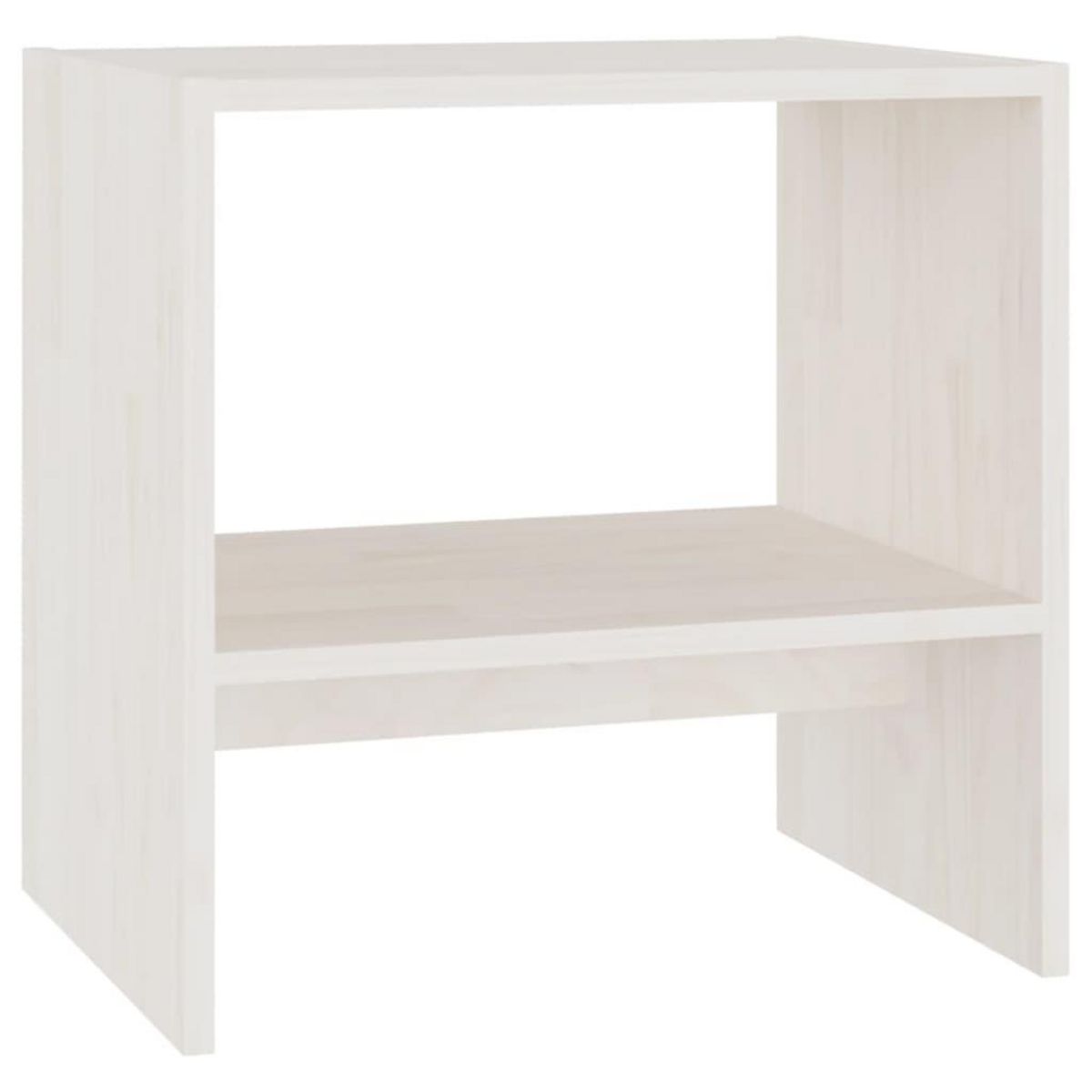 VIDAXL Table de chevet Blanc 40x30,5x40 cm Bois de pin massif