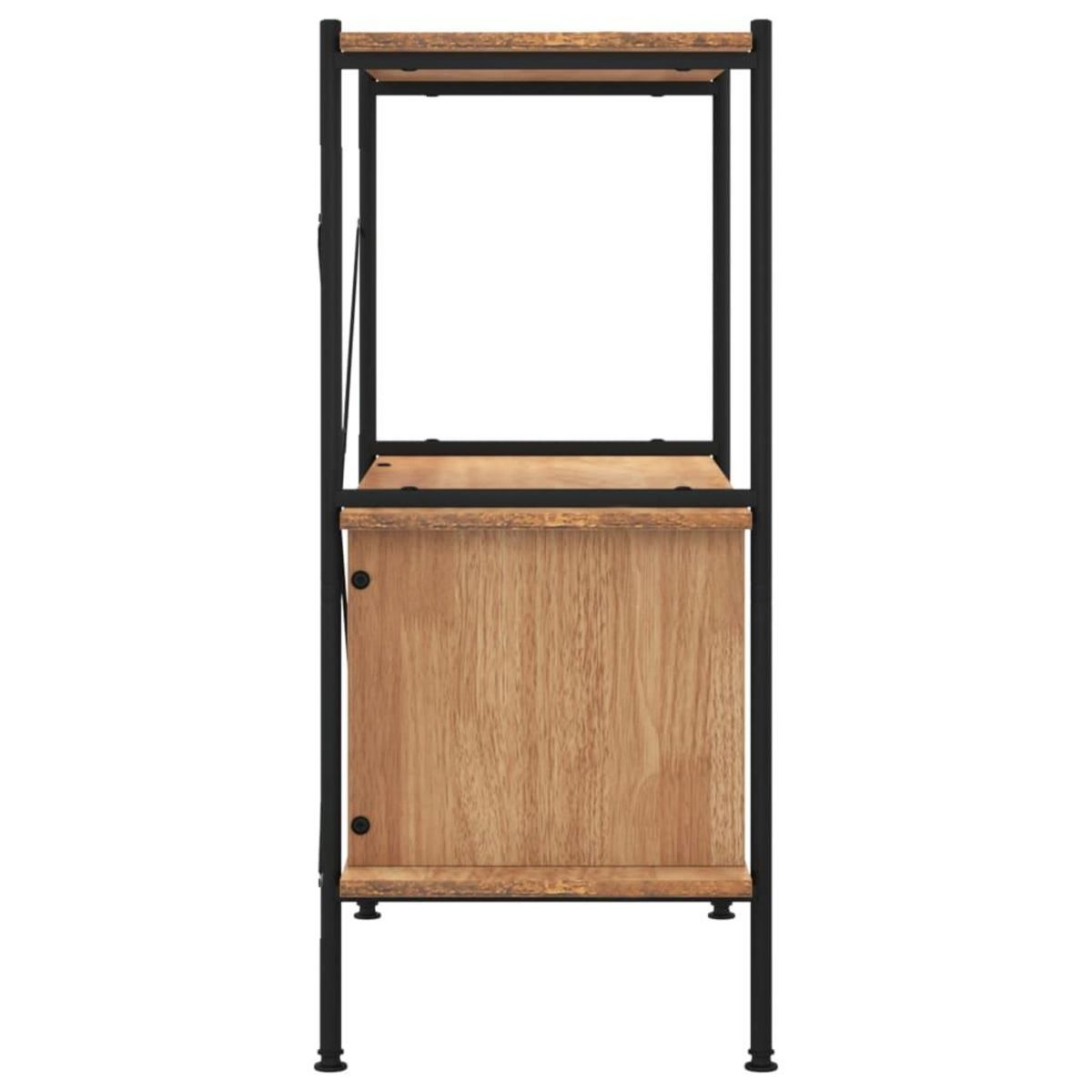 VIDAXL Etagere a 3 niveaux armoire 80x40x92 cm Acier bois d'ingenierie