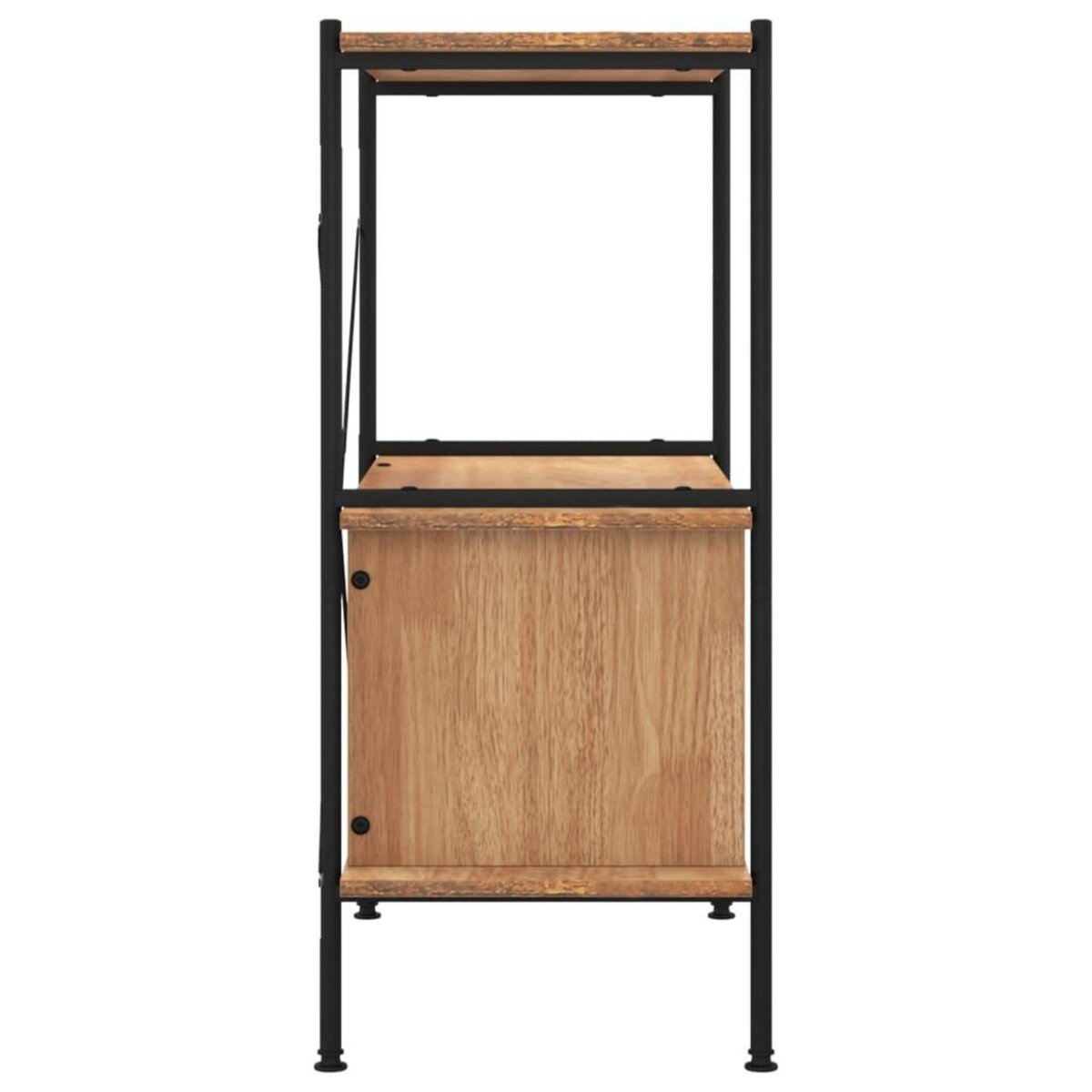 VIDAXL Etagere a 3 niveaux armoire 80x40x92 cm Acier bois d'ingenierie