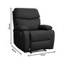 Voir la diapositive 3 : Habitat et Jardin Fauteuil inclinable  Giselle  - Noir