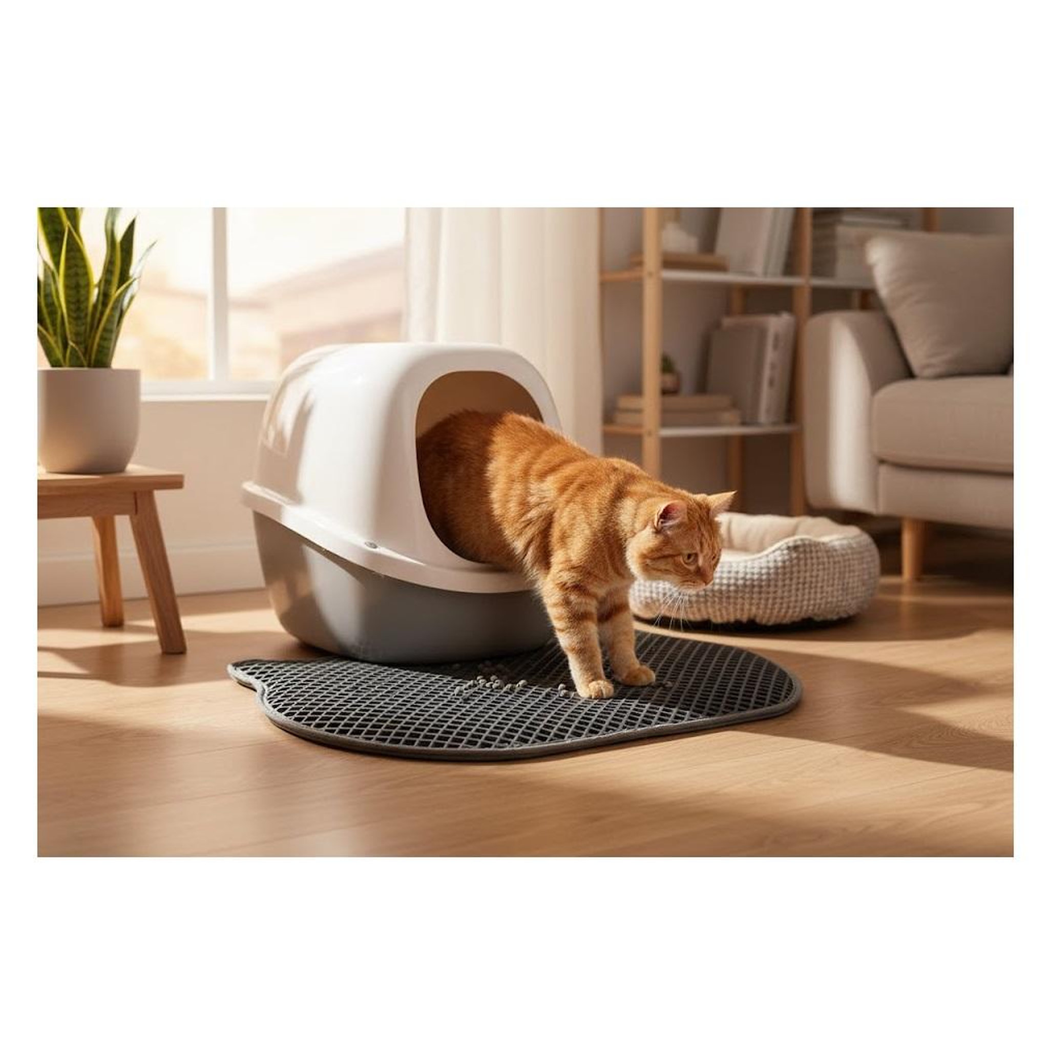 Voir la diapositive 3 : Eden Tapis de litière pour chat tete de chat