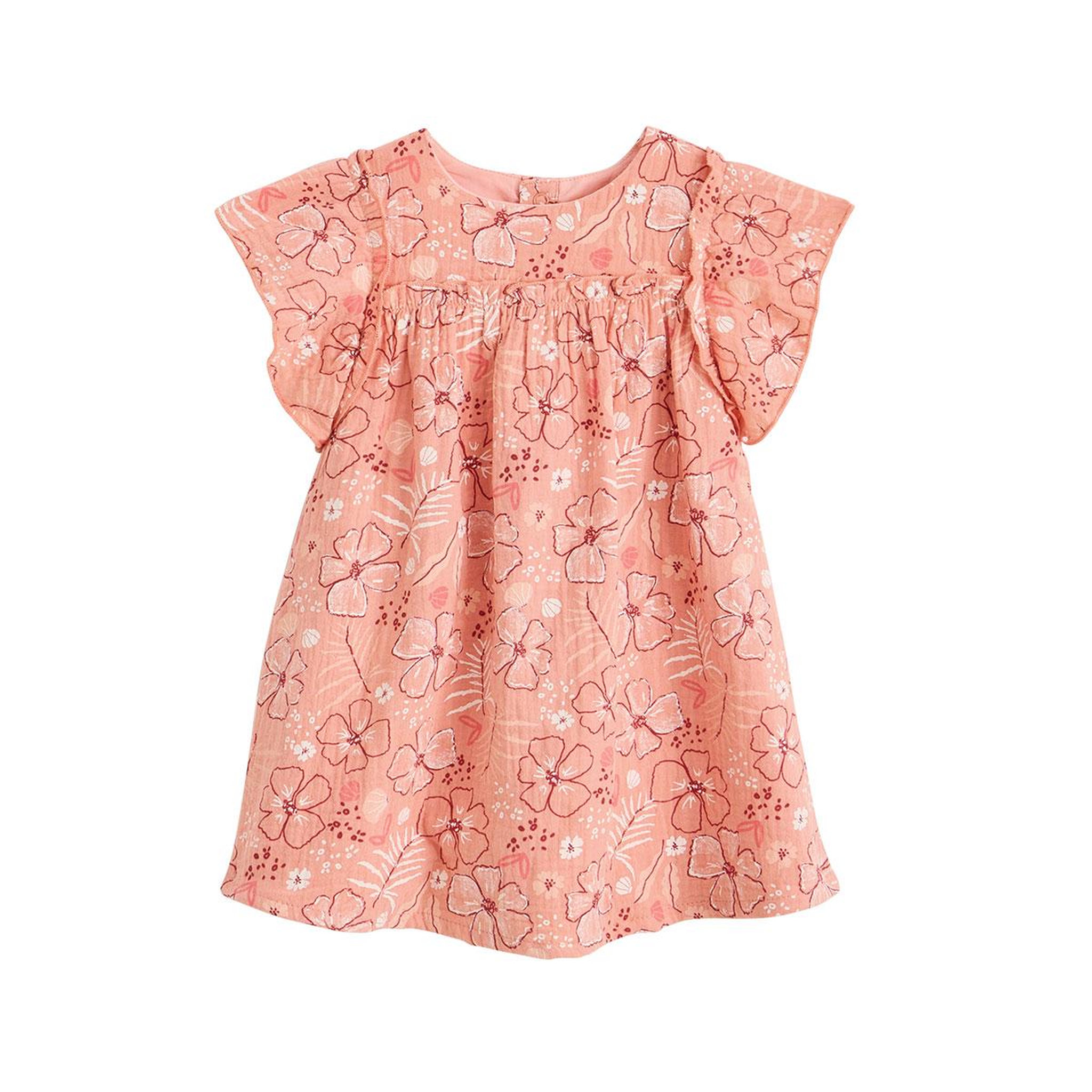 Voir la diapositive 1 : Petit Béguin Robe enfant en gaze de coton santa giulia