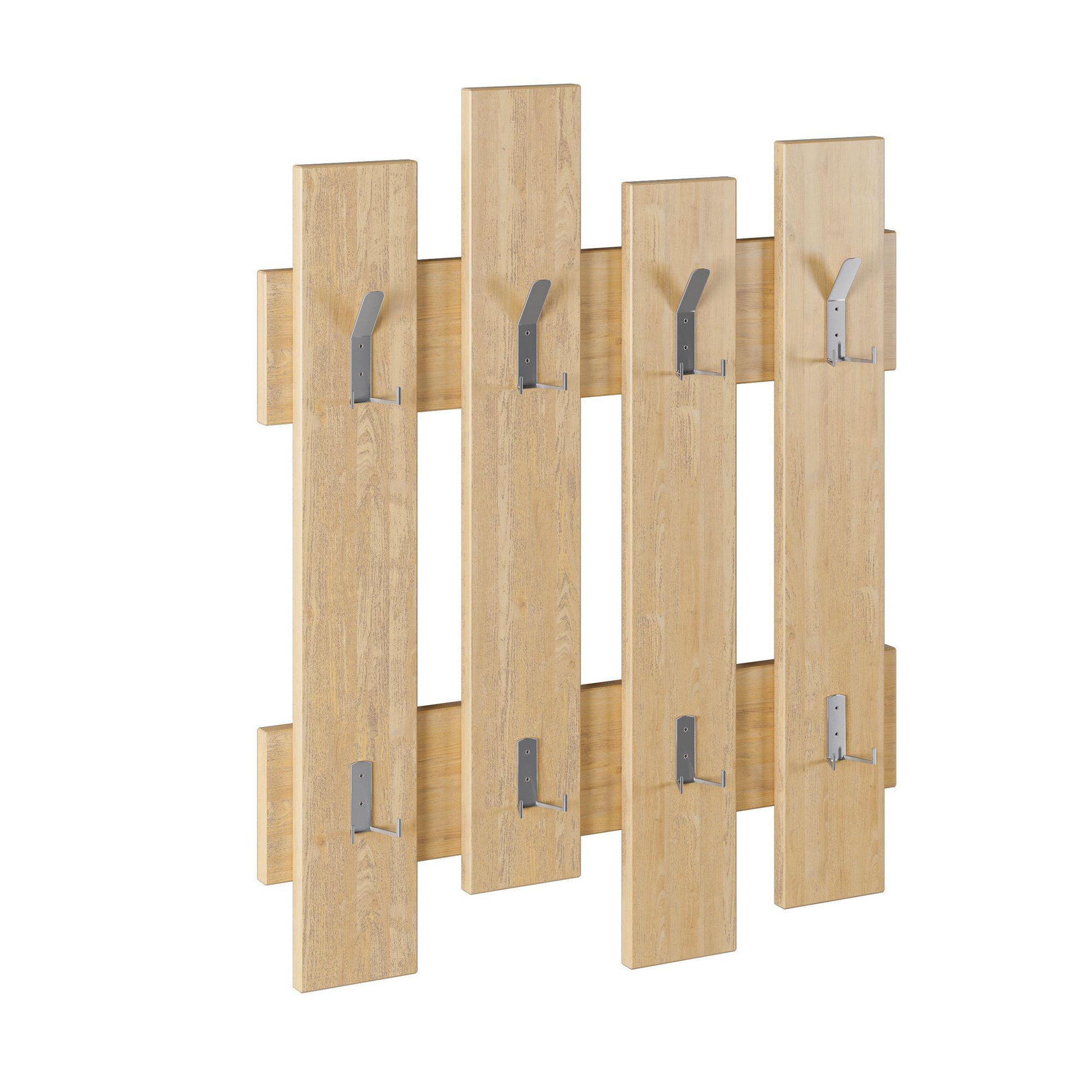Habitat et Jardin Porte manteau mural en bois  wave  - 64 x 4 x 79 cm - beige