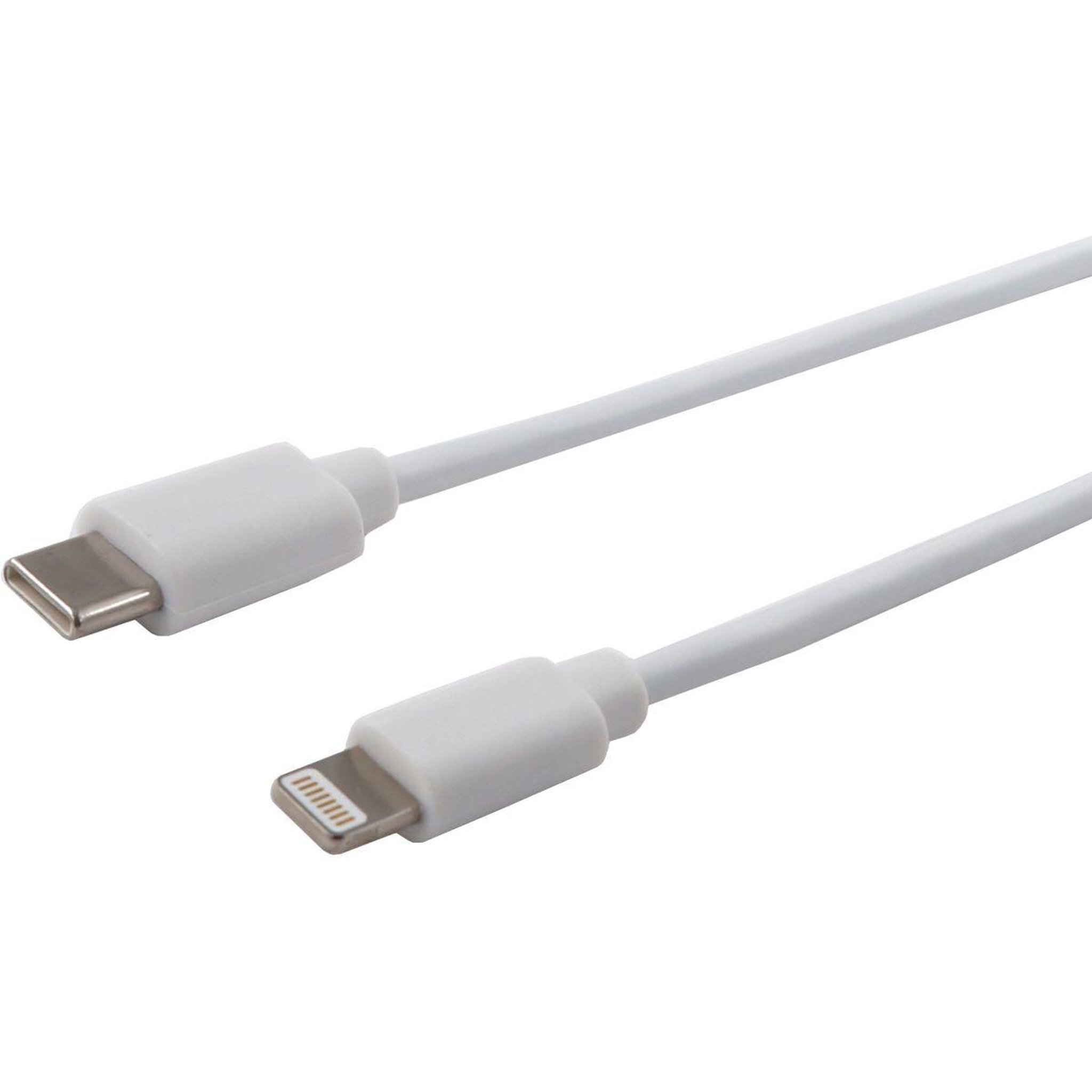 Voir la diapositive 2 : Listo Câble lightning usb-c vers lightning 90cm non mfi blanc