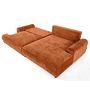 Voir la diapositive 2 : LISA DESIGN Nelly - canapé d'angle droit 4 places convertible avec coffre en velours texturé
