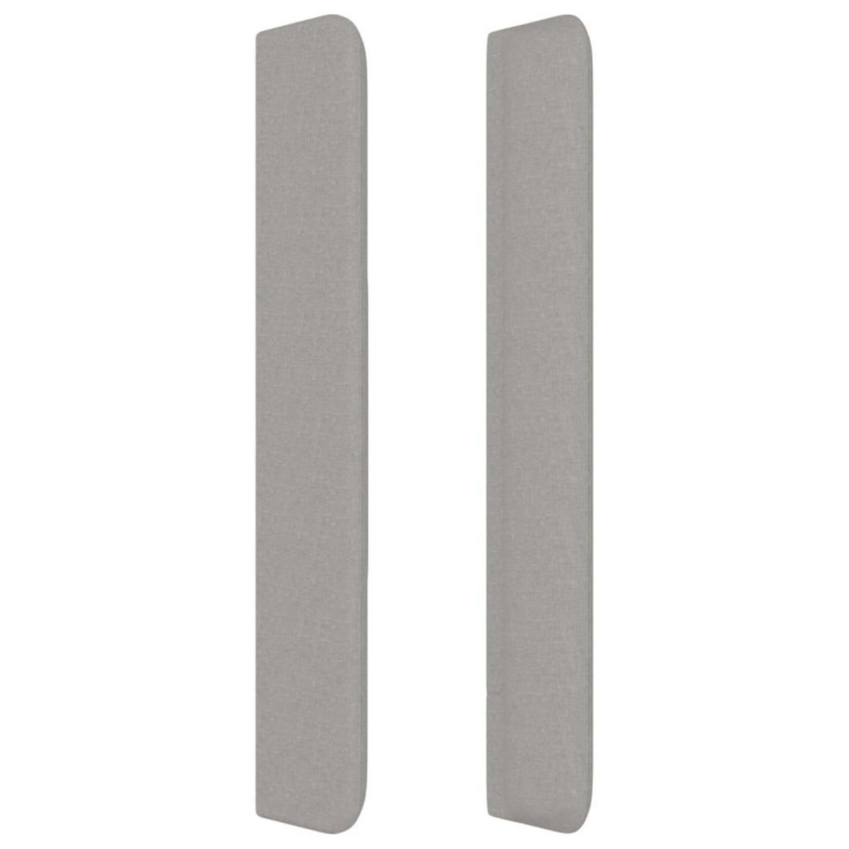 VIDAXL Tete de lit avec oreilles Gris clair 163x16x118/128 cm Tissu