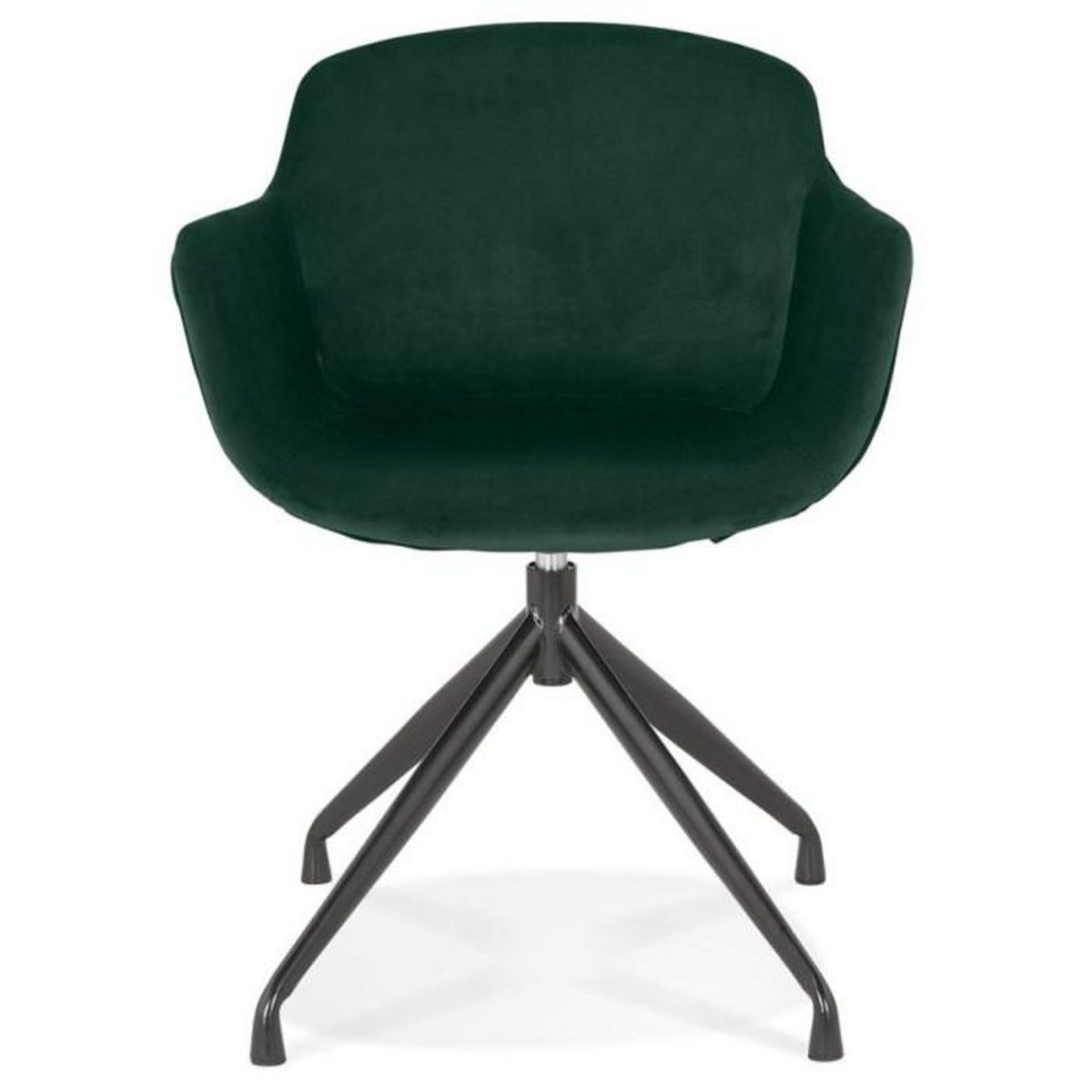 Paris Prix Fauteuil Design en Velours  Loana  80cm Vert