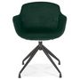Voir la diapositive 2 : Paris Prix Fauteuil Design en Velours  Loana  80cm Vert