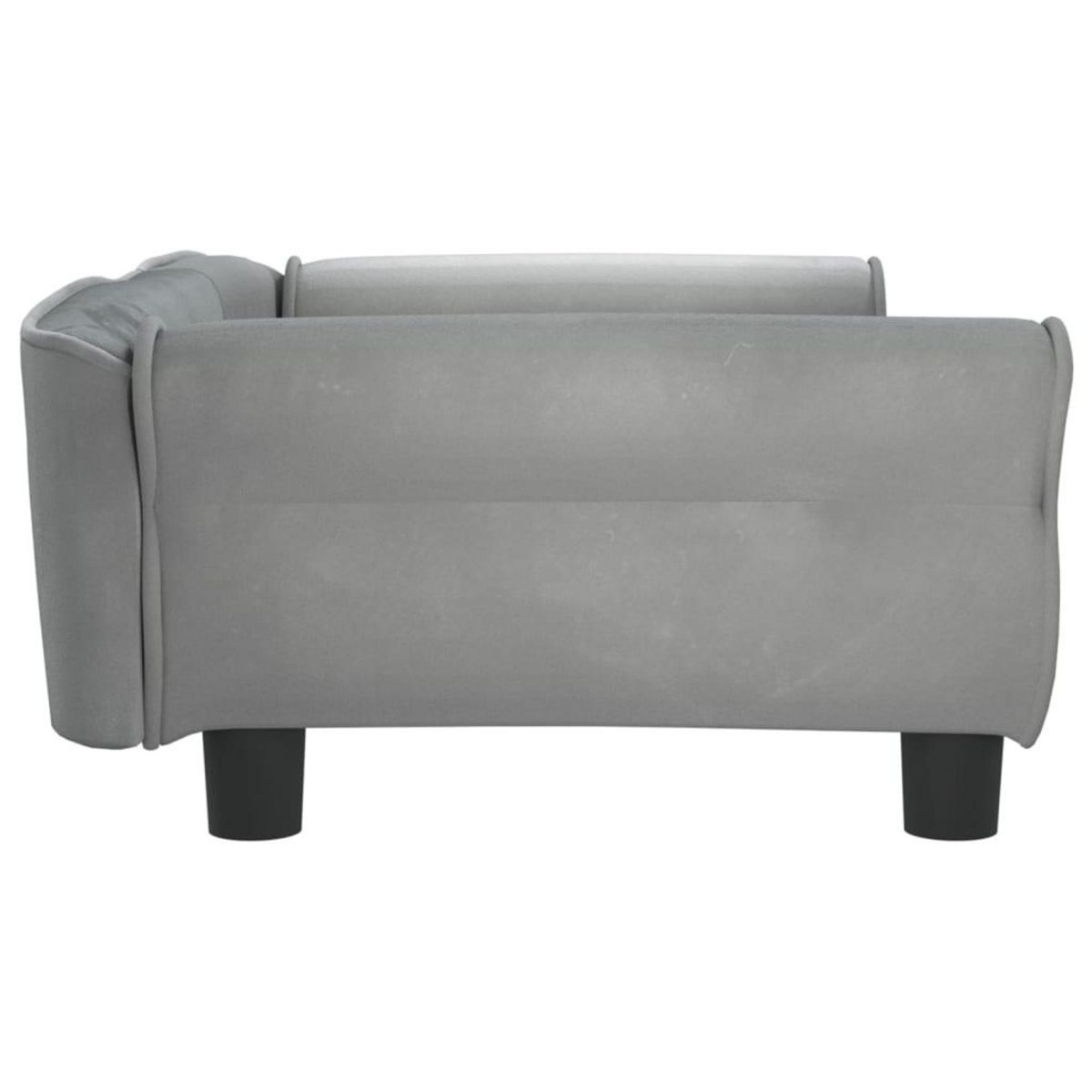 VIDAXL Lit pour chien gris clair 95x55x30 cm velours