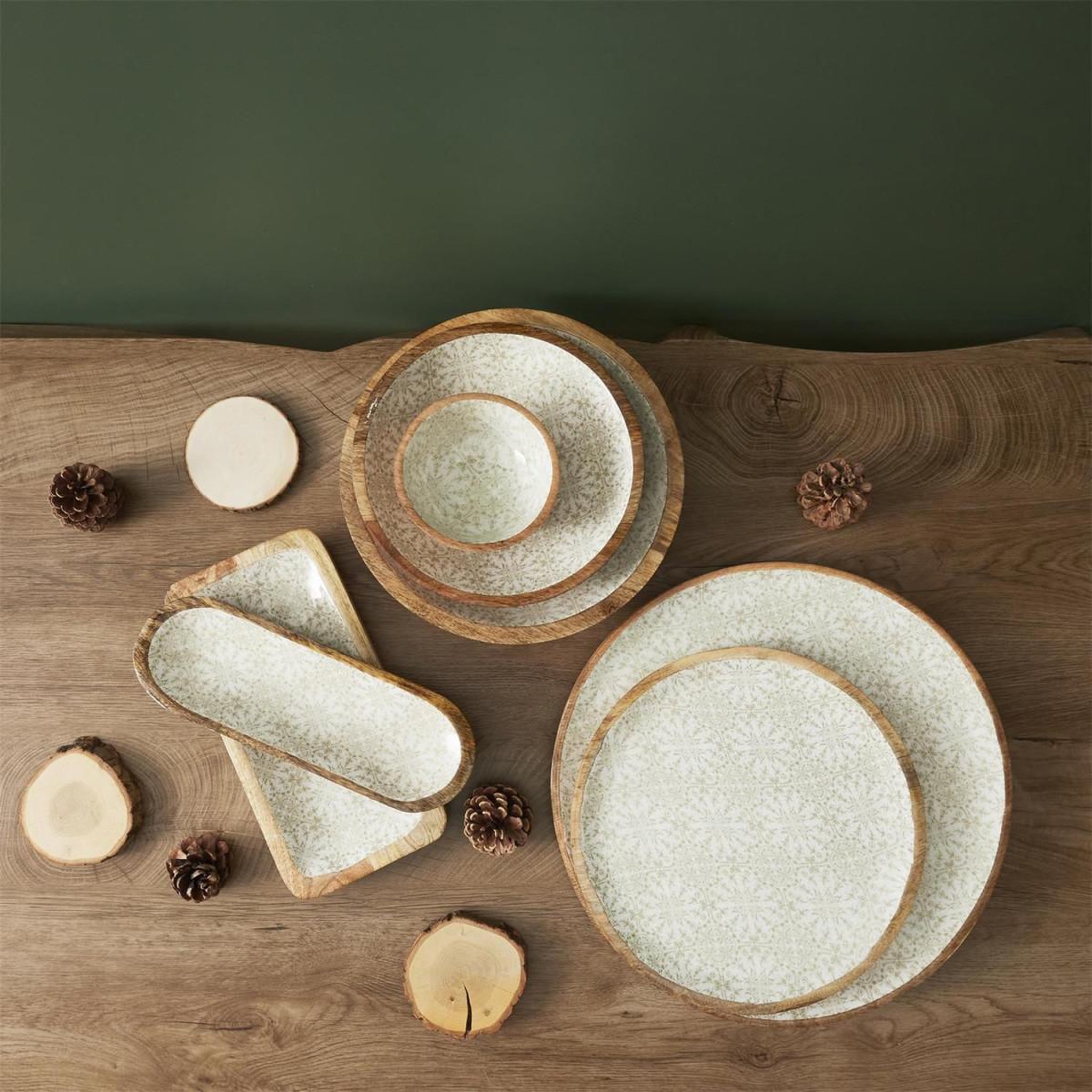 Voir la diapositive 2 : The Home Deco Factory Dessous d'Assiette  Géométrique  35cm Naturel