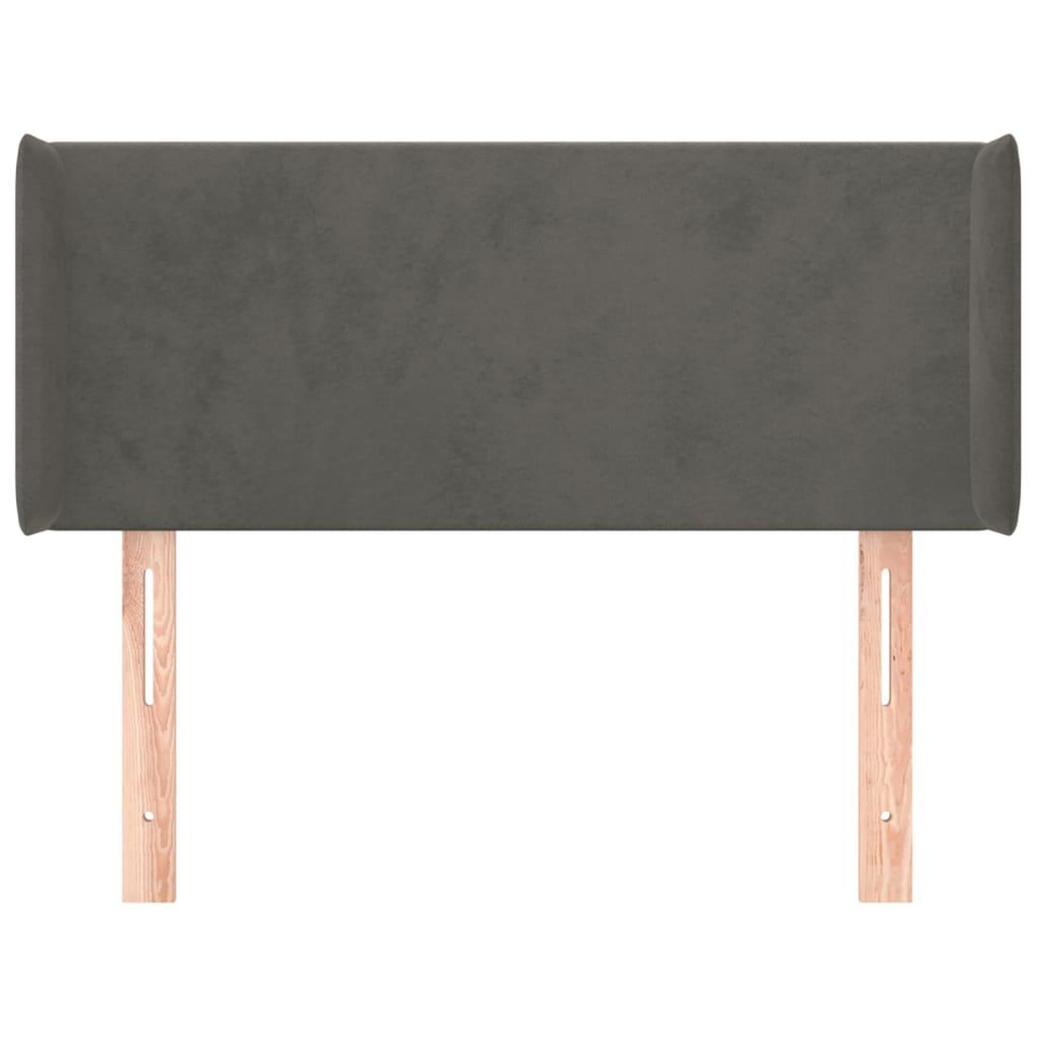 Voir la diapositive 3 : VIDAXL Tete de lit avec oreilles Gris fonce 93x16x78/88 cm Velours