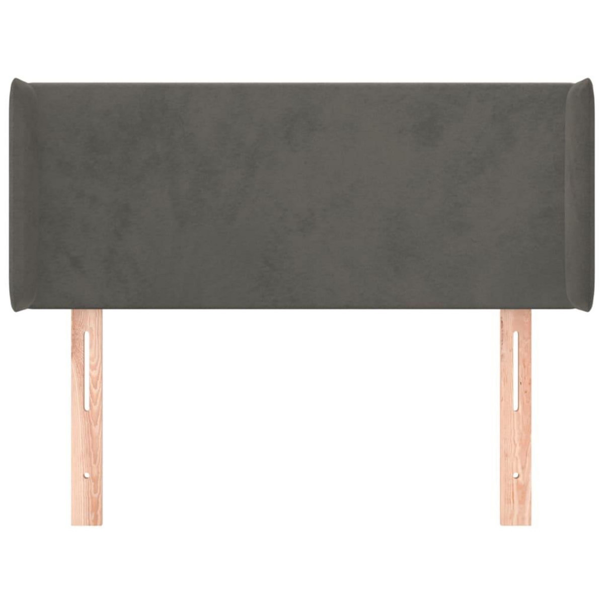 VIDAXL Tete de lit avec oreilles Gris fonce 93x16x78/88 cm Velours