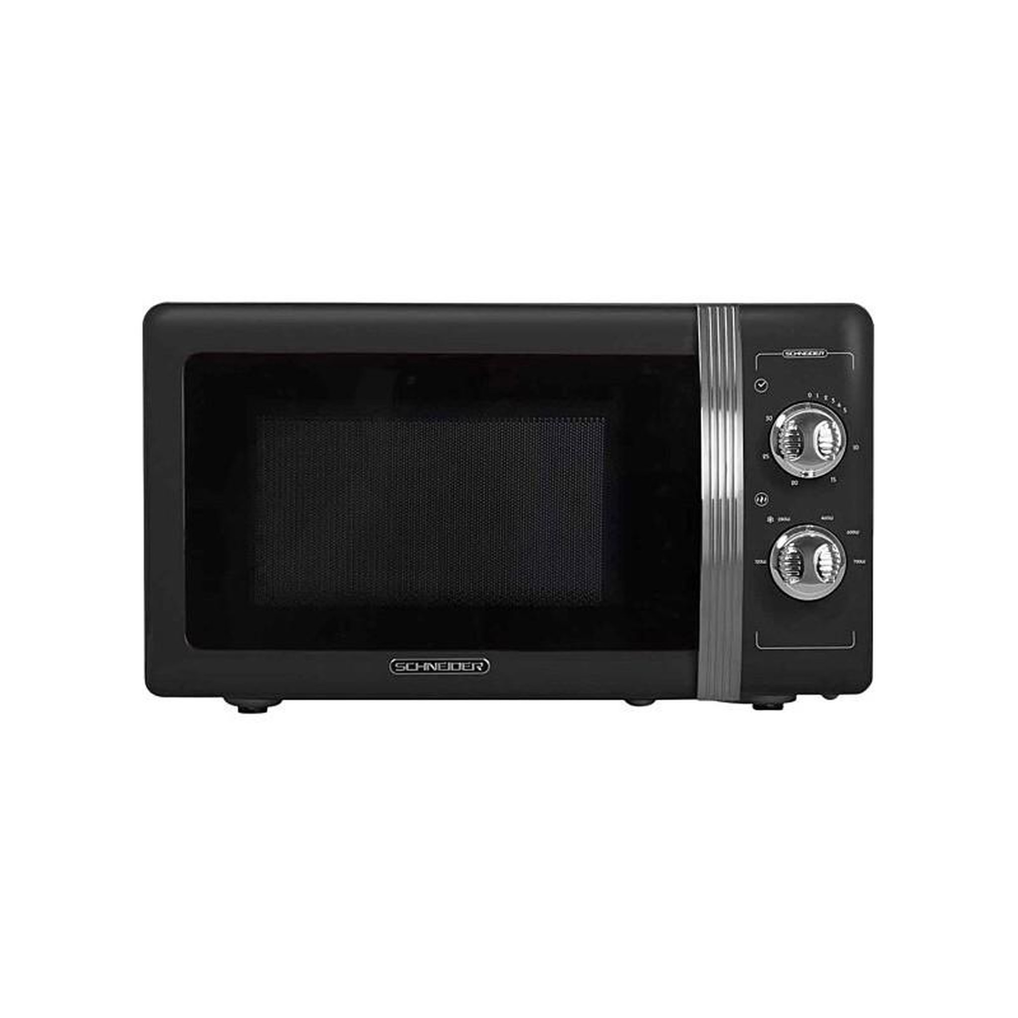 Voir la diapositive 1 : SCHNEIDER Micro-ondes 20l vintage 20l noir mate smw20vmb schneider