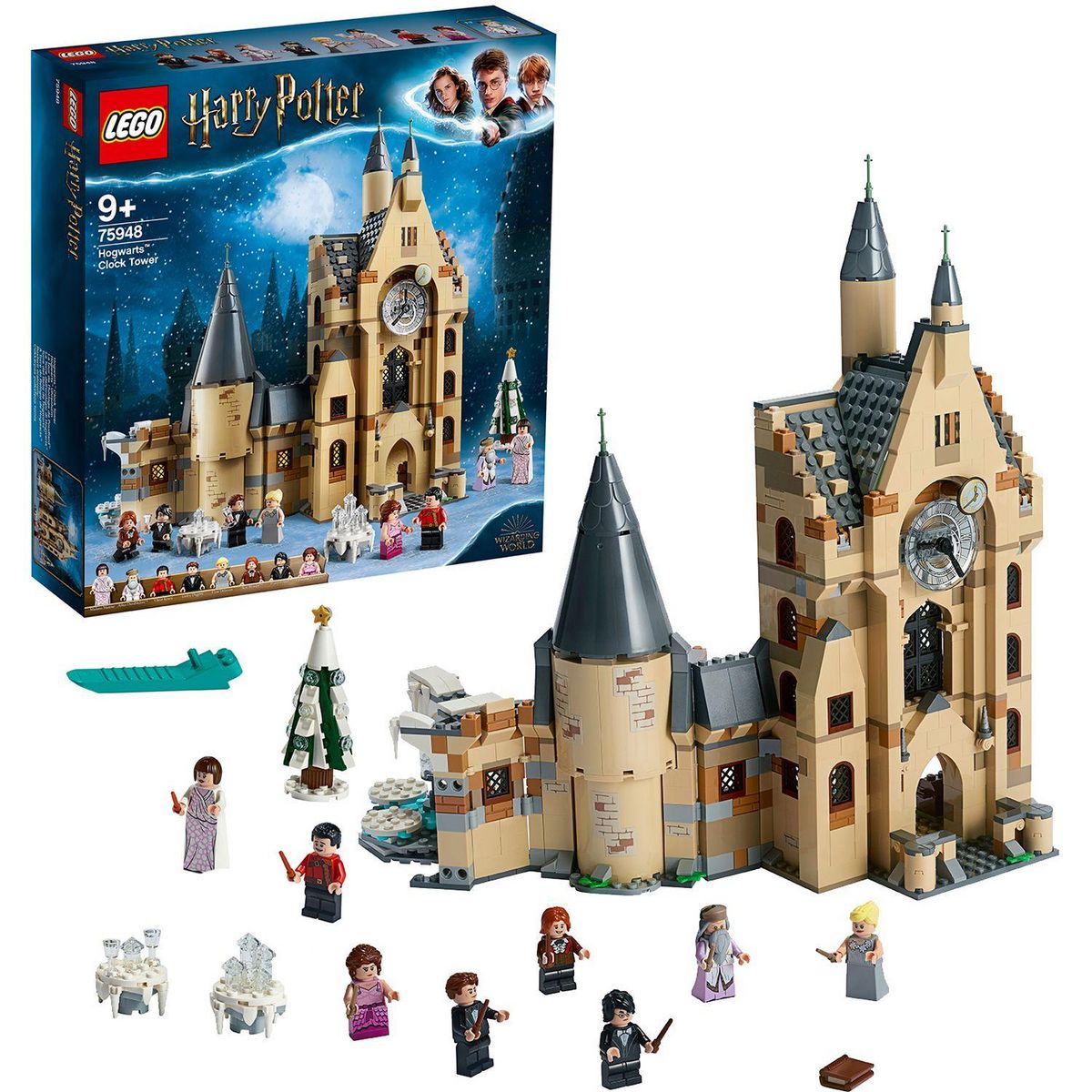 LEGO Harry Potter 75948 La Tour de l'Horloge de Poudlard, Jouet de Château Fort, Figurines