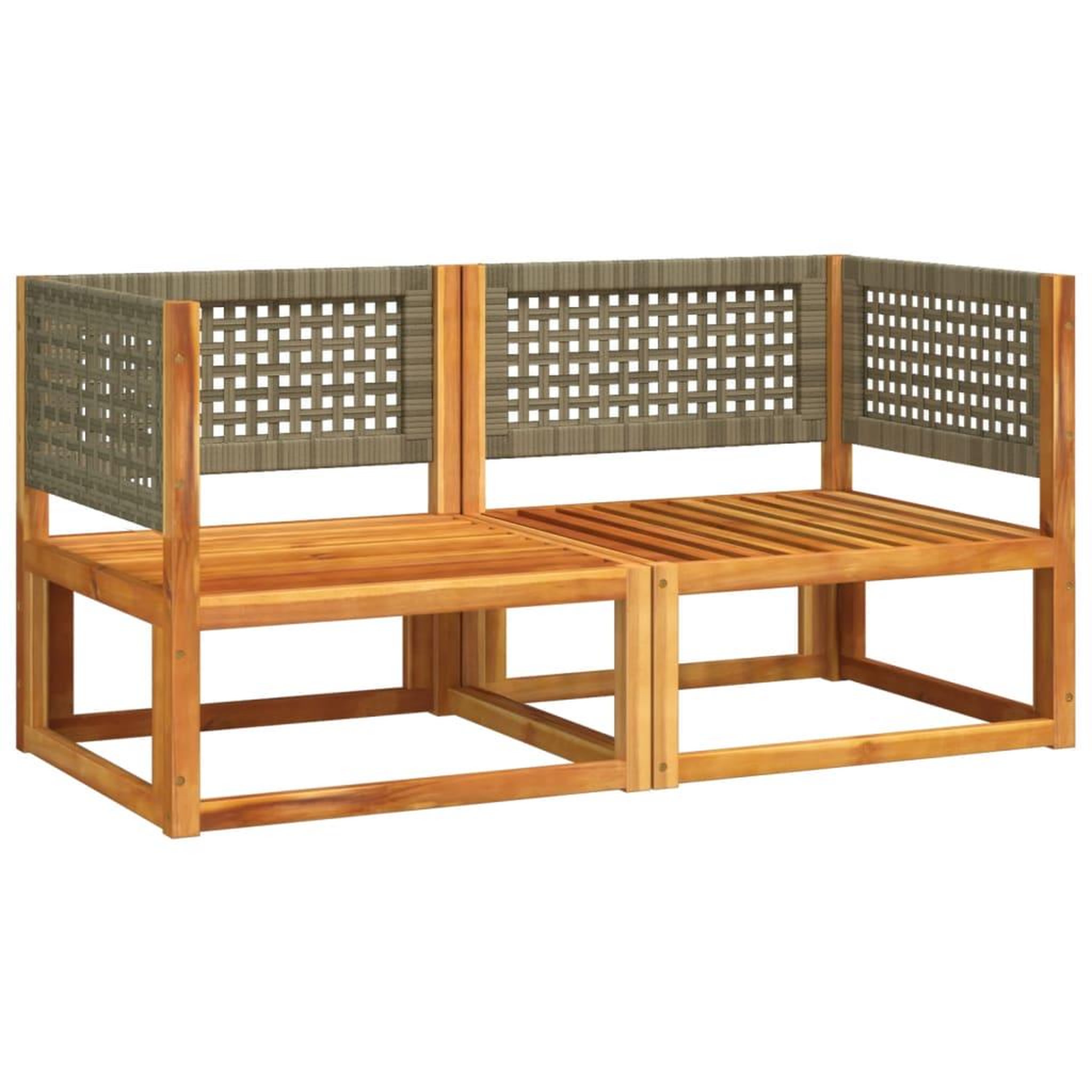 Voir la diapositive 3 : VIDAXL Canapes d'angle de jardin et coussins 2pcs bois massif d'acacia