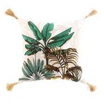 Paris Prix Coussin Déco Imprimé  Balinesia  40x40cm Naturel