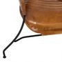 Voir la diapositive 3 : ATMOSPHERA Fauteuil Cognac en Cuir  Hoper  75cm Marron