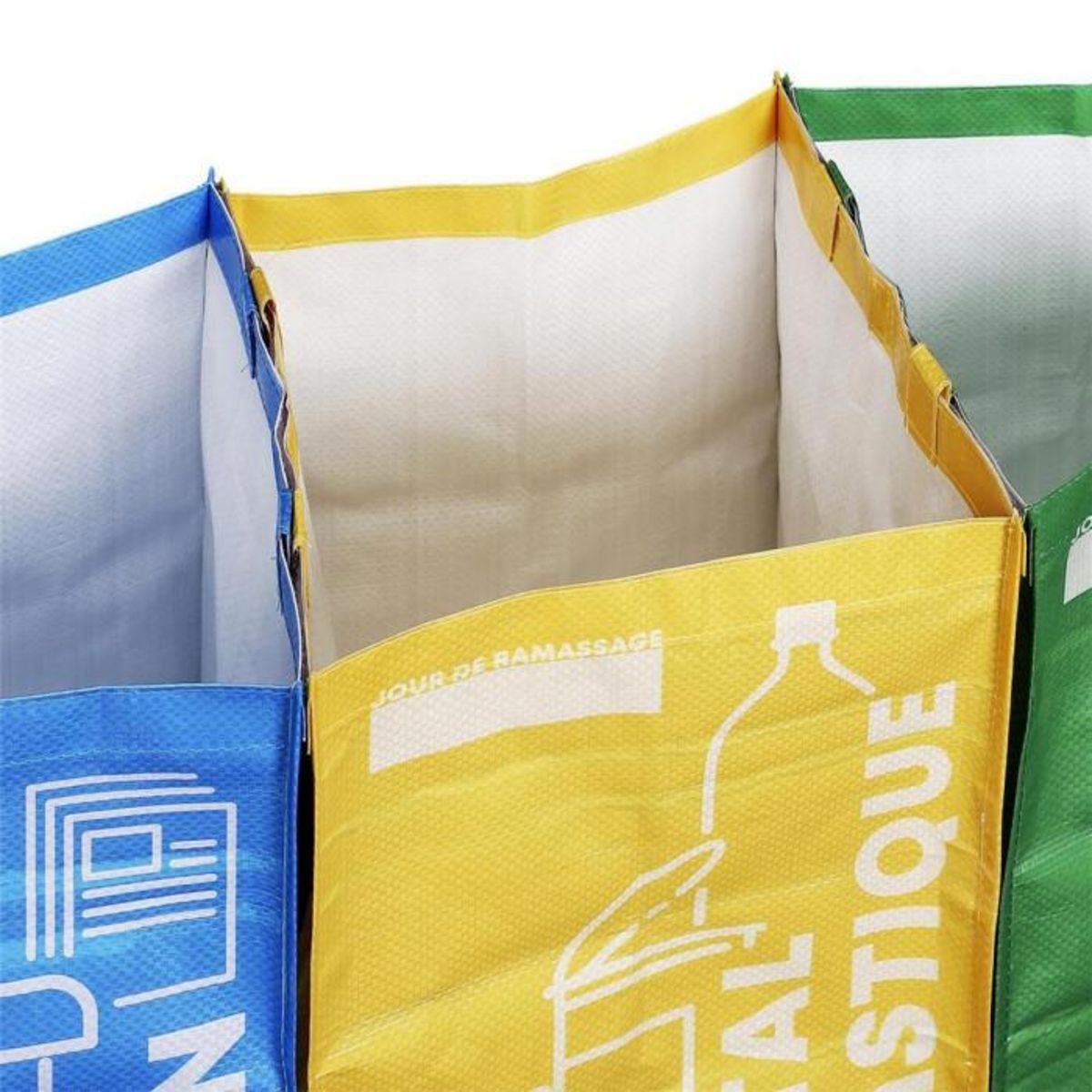 Paris Prix Lot de 3 Sacs de Tri  Lavable  40cm Multicolore