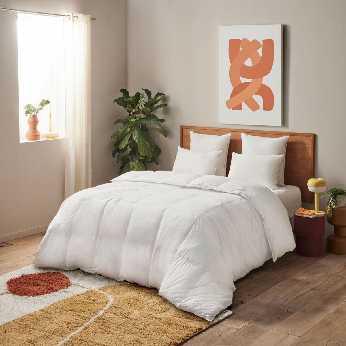 DUNLOPILLO Couette Natur' Protect - 70% Duvet - Chaude