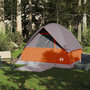 Voir la diapositive 3 : VIDAXL Tente de camping a dome 4 personnes orange impermeable