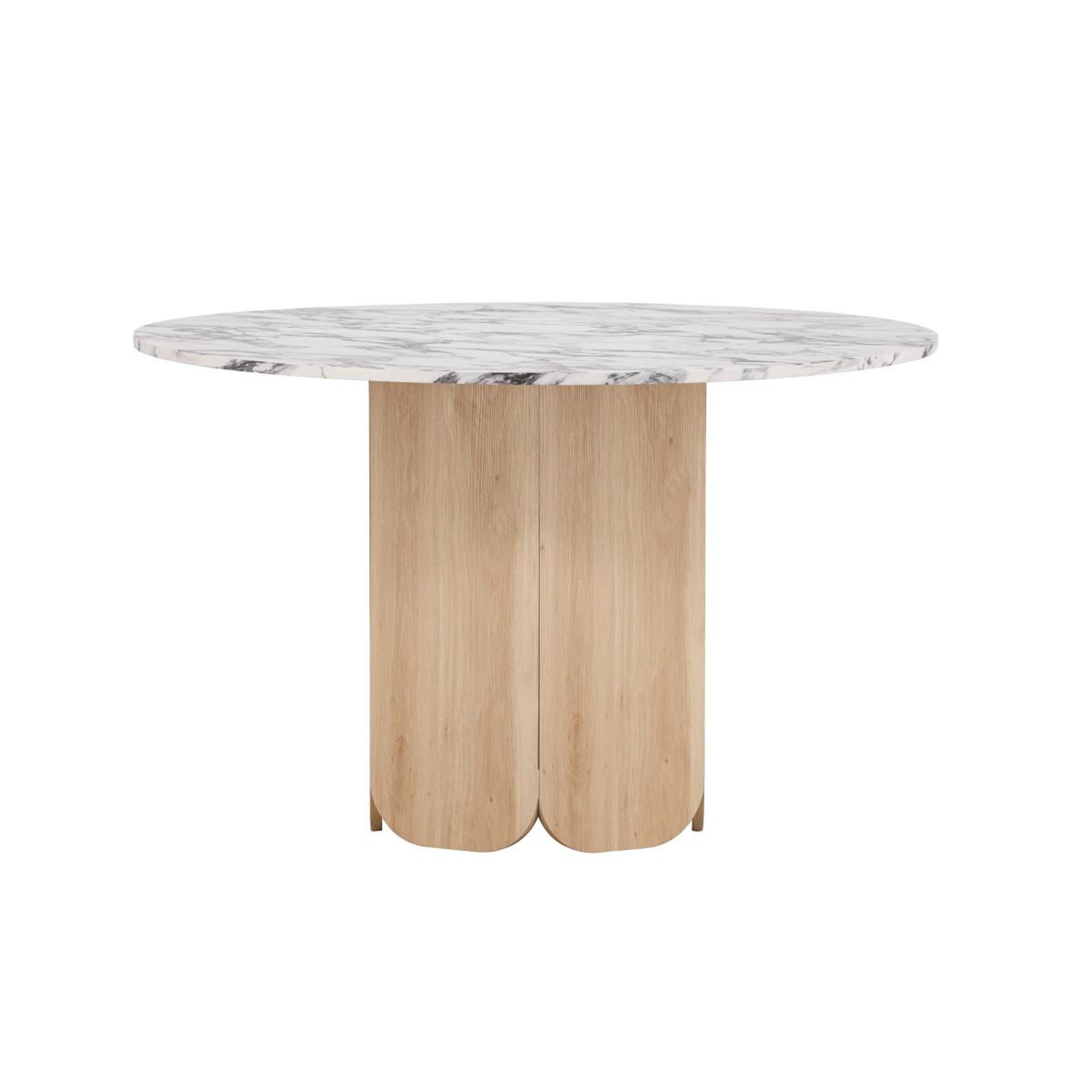 Voir la diapositive 2 : Paris Prix Table à manger ronde  tekla  120cm gris & naturel