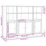 Voir la diapositive 6 : VIDAXL Buffets 3 pcs gris beton bois d'ingenierie