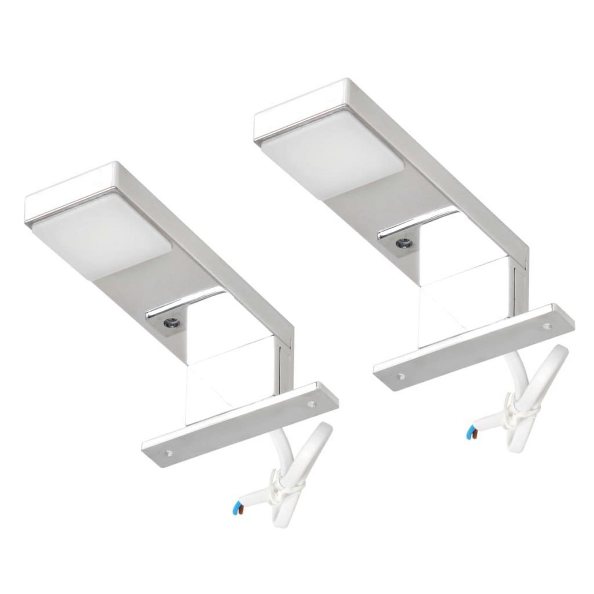 VIDAXL Spots vers le bas pour miroir 2 pcs 2 W Blanc froid