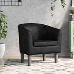 VIDAXL Fauteuil noir similicuir