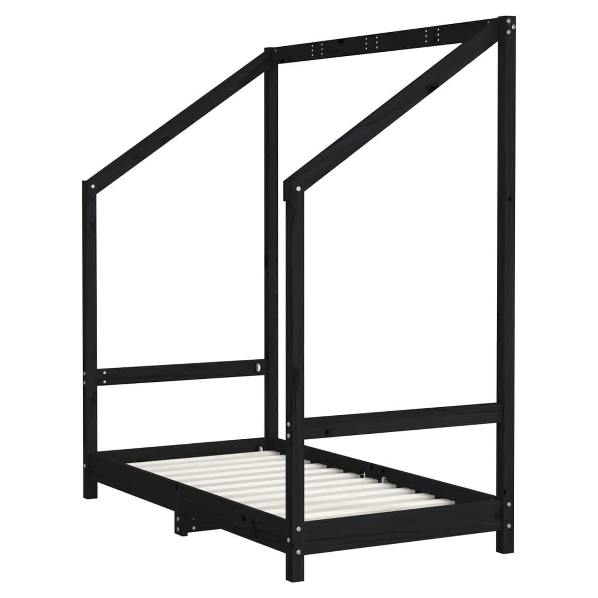 Voir la diapositive 3 : VIDAXL Cadre de lit pour enfant noir 70x140 cm bois de pin massif