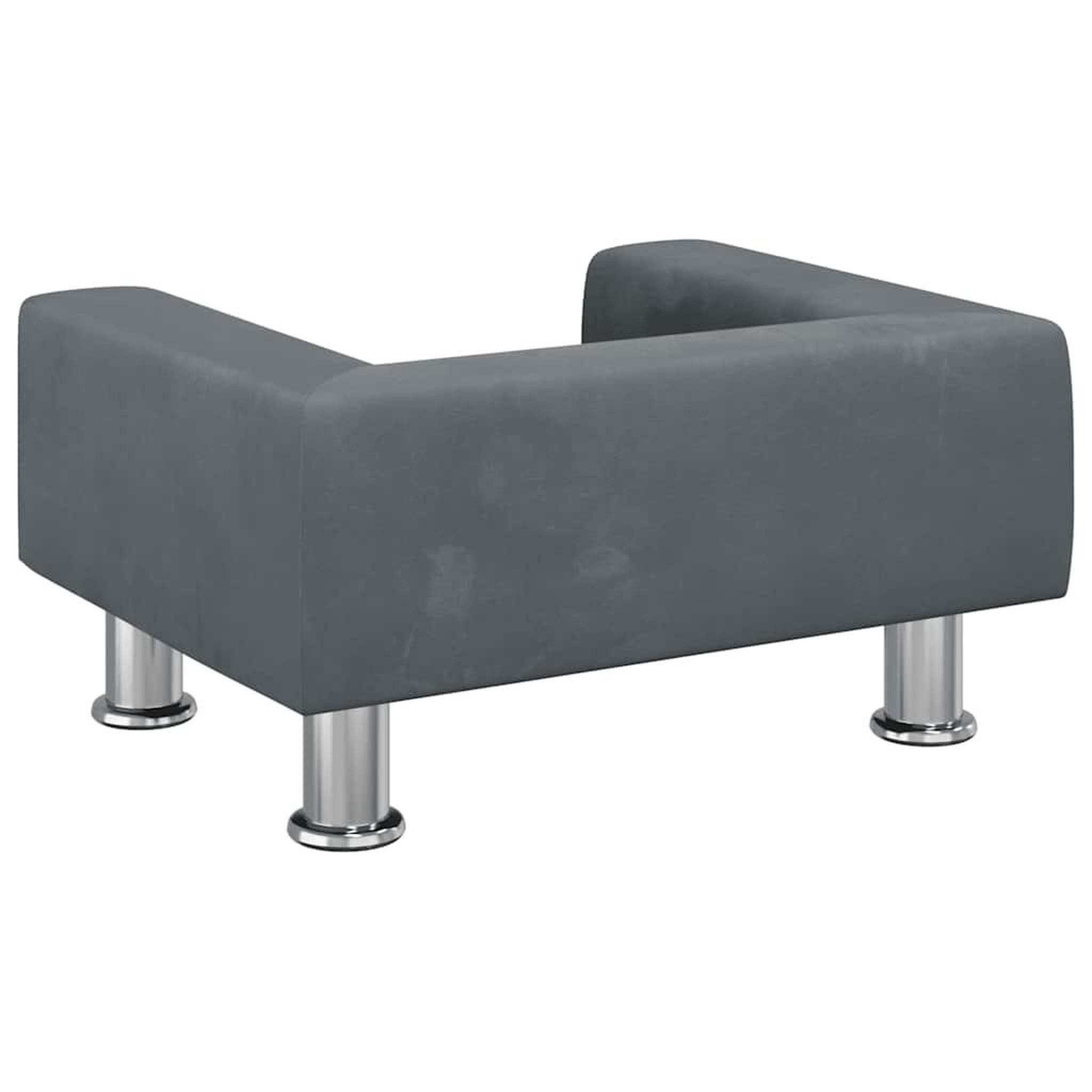 Voir la diapositive 5 : VIDAXL Lit pour chien gris fonce 50x40x26,5 cm velours