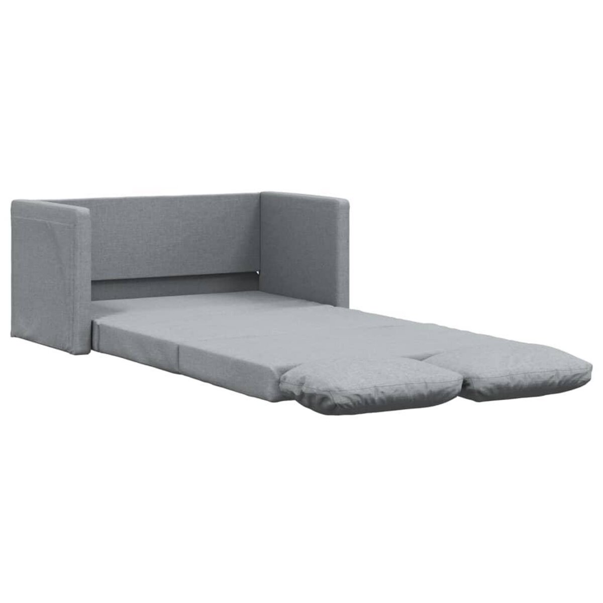 VIDAXL Canape-lit 2 en 1 gris clair 112x174x55 cm tissu