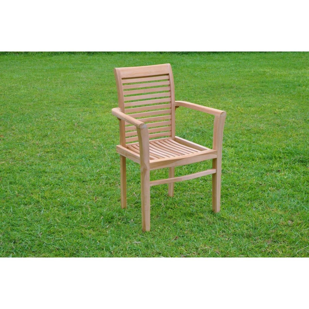 CONCEPT USINE Lot de 2 chaises teck empilables KURSI