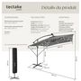 Voir la diapositive 6 : tectake Parasol 250 x 250 cm avec éclairage LED solaire gris clair