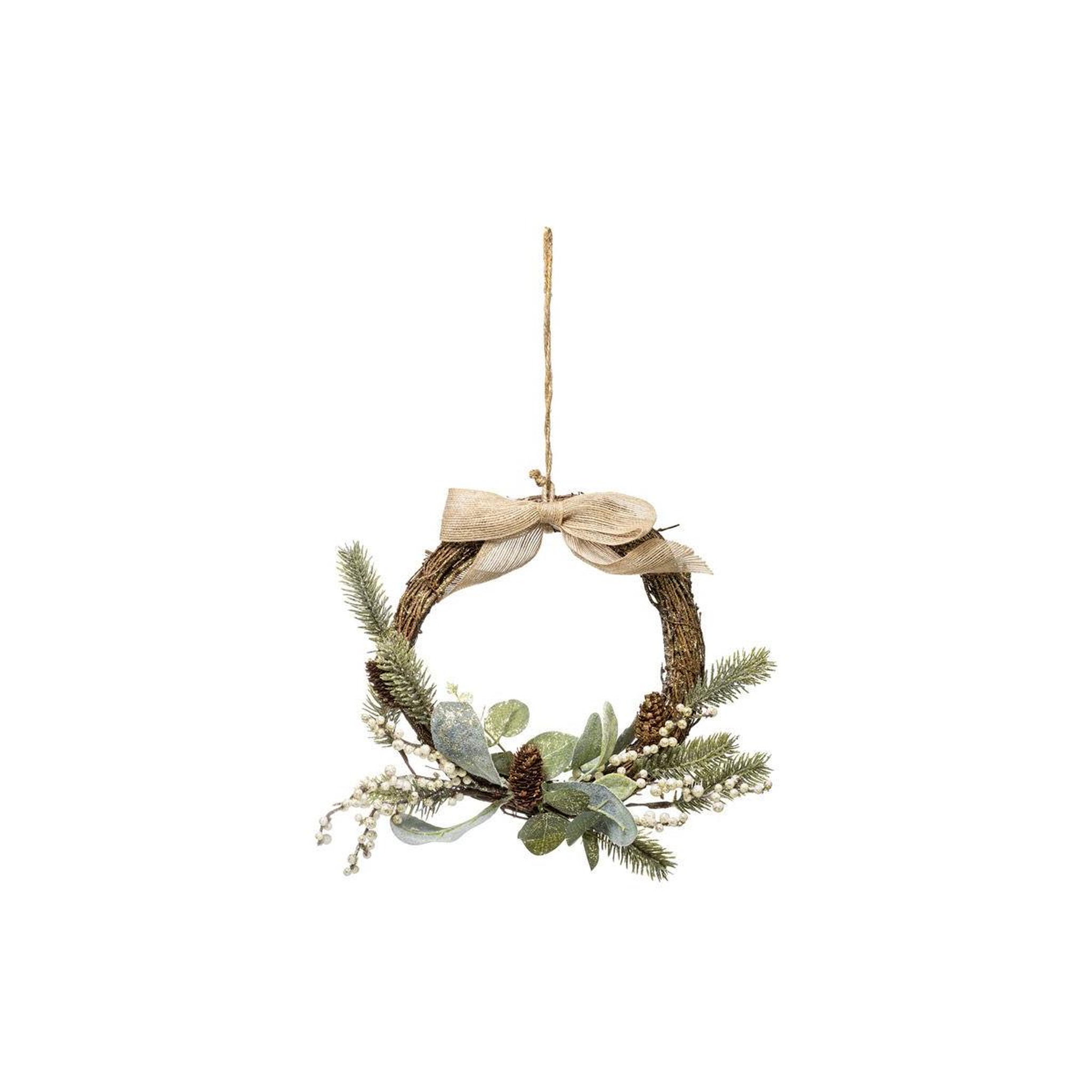 FEERIC LIGHT & CHRISTMAS Couronne de noël  cocon  36cm naturel