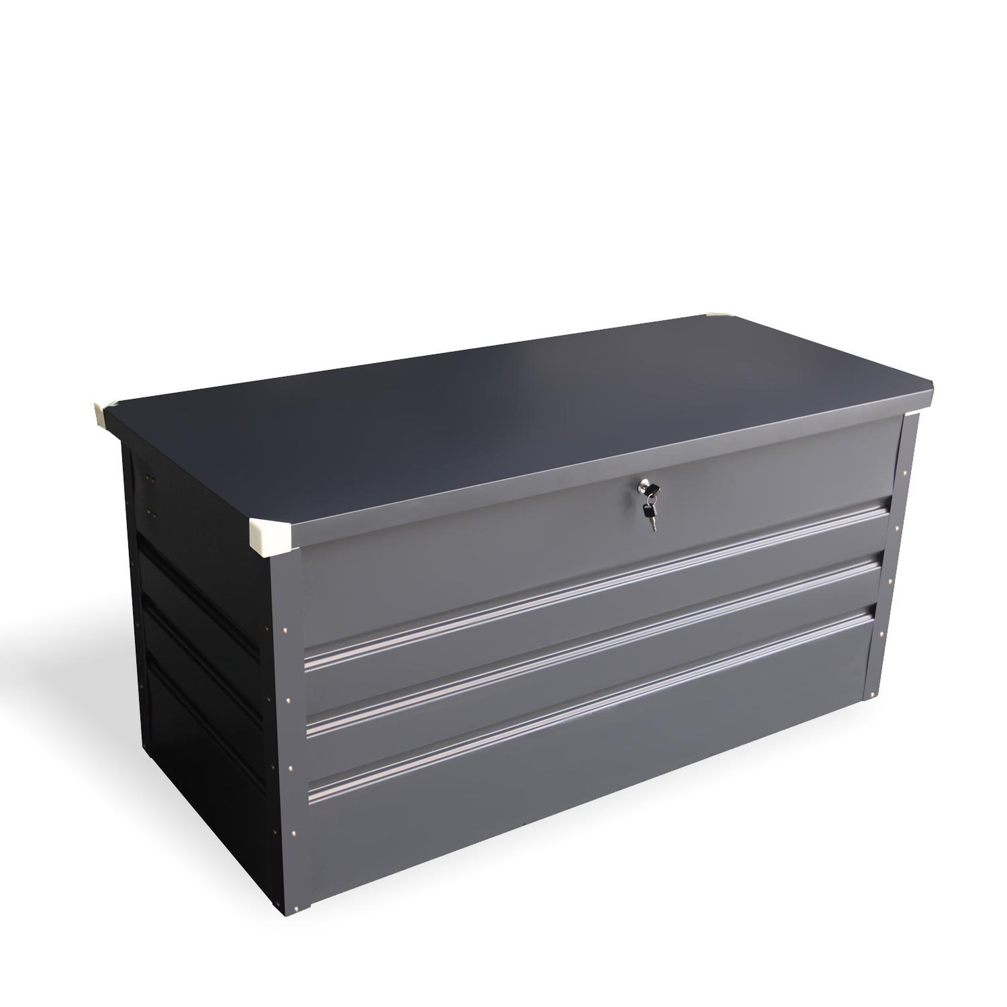 CONCEPT USINE Coffre de rangement gris en acier  CASEO