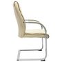 Voir la diapositive 3 : VIDAXL Chaise de bureau cantilever Creme Similicuir