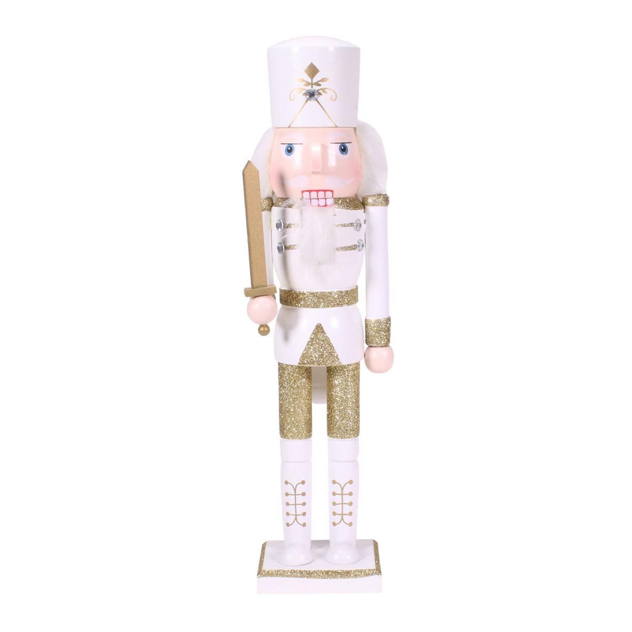 Voir la diapositive 2 : The Home Deco Factory Lot de 2 casse-noisettes  noël  blanc & doré
