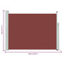 Voir la diapositive 6 : VIDAXL Auvent lateral retractable de patio 120x500 cm Marron